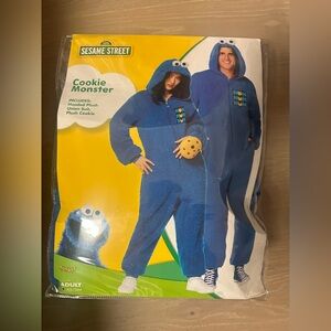 Adult Cookie Monster Jumpsuit Costume - Sesame Street